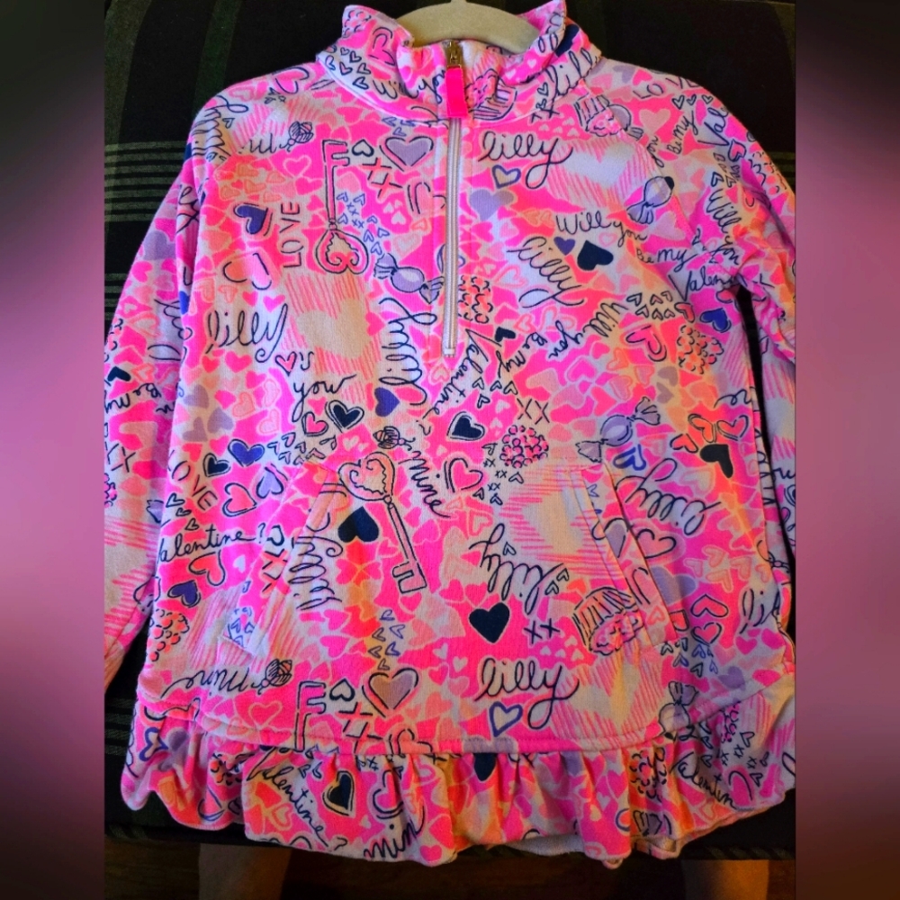 Lilly Pulitzer size XS 2/3 Colorful Heart Print Popover